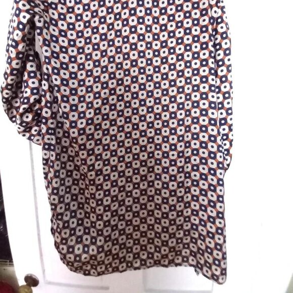 ZARA SILKY BLUE PRINT TUNIC DRESS NWOT XXL - Picture 15 of 15